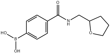 4-((Tetrahydrofuran-2-yl)methylcarbamoyl)-phenylboronicc acid Struktur