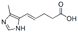 4-Pentenoic  acid,  5-(4-methyl-1H-imidazol-5-yl)-,874571-07-0,结构式