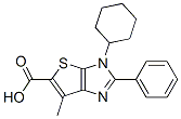 3H-Thieno[2,3-d]imidazole-5-carboxylic  acid,  3-cyclohexyl-6-methyl-2-phenyl- Struktur