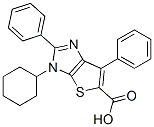3H-Thieno[2,3-d]imidazole-5-carboxylic  acid,  3-cyclohexyl-2,6-diphenyl- 结构式