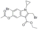 ethyl 5-acetoxy-6-broMo-2-(broMoMethyl)-1-cyclopropyl-1H-indole-3-carboxylate,874595-64-9,结构式