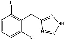 5-(2-氯-6-氟苯甲基)-2H-四唑 结构式