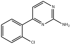 4-(2-CHLOROPHENYL)PYRIMIDIN-2-AMINE 化学構造式