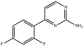 4-(2,4-DIFLUOROPHENYL)PYRIMIDIN-2-AMINE 化学構造式