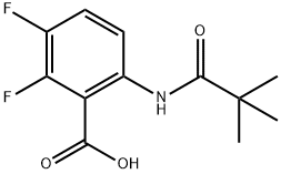 2,3-Difluoro-6-(pivaloylamino)benzoic acid, 5,6-Difluoro-N-pivaloylanthranilic acid 结构式