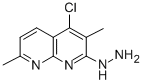 1-(5-chloro-2,6-dimethyl-1,8-naphthyridin-7-yl)hydrazine Struktur