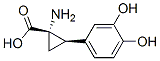 Cyclopropanecarboxylic acid, 1-amino-2-(3,4-dihydroxyphenyl)-, cis- (9CI) Structure