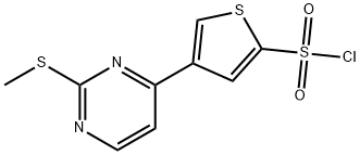 4-[2-(METHYLTHIO)PYRIMIDIN-4YL]THIOPHENE-2-SULFONYL CHLORIDE Structure