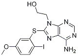 2-[6-aMino-8-(2-iodo-5-Methoxy-phenylsulfanyl)purin-9-yl]ethanol 结构式
