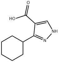 3-CYCLOHEXYL-1H-PYRAZOLE-4-CARBOXYLIC ACID, 874908-44-8, 结构式