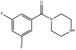 (3,5-Difluorophenyl)(1-piperazinyl)methanone 结构式