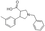 1-BENZYL-4-(3-METHYL-PHENYL)-PYRROLIDINE-3-CARBOXYLIC ACID Struktur