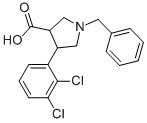 1-BENZYL-4-(2,3-DICHLORO-PHENYL)-PYRROLIDINE-3-CARBOXYLIC ACID,874991-38-5,结构式
