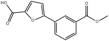 5-(3-Methoxycarbonylphenyl)-furan-2-carboxylic acid Struktur