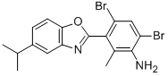 4,6-DIBROMO-3-(5-ISOPROPYL-1,3-BENZOXAZOL-2-YL)-2-METHYLANILINE,875000-06-9,结构式