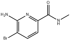 6-アミノ-5-ブロモ-N-メチルピコリンアミド 化学構造式