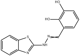 2,3-Dihydroxybenzaldehyde 2-benzothiazolyl hydrazone 结构式