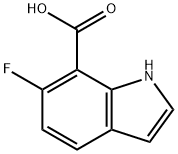 1H-INDOLE-7-CARBOXYLIC ACID, 6-FLUORO, 875305-42-3, 结构式