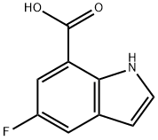 5-fluoro-1H-indole-7-carboxylic acid,875305-87-6,结构式