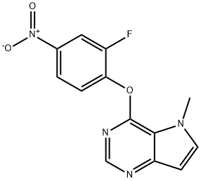 5H-Pyrrolo[3,2-d]pyriMidine, 4-(2-fluoro-4-nitrophenoxy)-5-Methyl- Structure