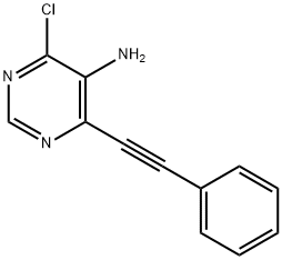 4-chloro-6-(phenylethynyl)pyriMidin-5-aMine Structure