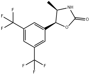 (4S,5R)-5-(3,5-二(三氟甲基)苯基)-4-甲基-2-恶唑烷酮 结构式