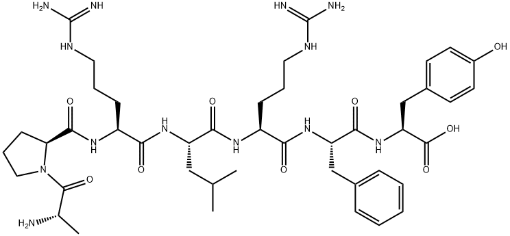 ALA-PRO-ARG-LEU-ARG-PHE-TYR 化学構造式