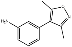 3-(3,5-二甲基异恶唑-4-基)苯胺 结构式