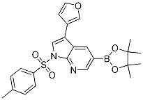 1H-Pyrrolo[2,3-b]pyridine, 3-(3-furanyl)-1-[(4-Methylphenyl)sulfonyl]-5-(4,4,5,5-tetraMethyl-1,3,2-dioxaborolan-2-yl)- Structure