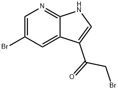 Ethanone, 2-broMo-1-(5-broMo-1H-pyrrolo[2,3-b]pyridin-3-yl)- 化学構造式