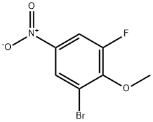 1-溴-3-氟-2-甲氧基-5-硝基苯, 875664-36-1, 结构式