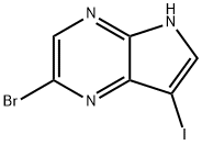 2-溴-7-碘-5H-吡咯并[2,3-B]吡嗪,875781-44-5,结构式