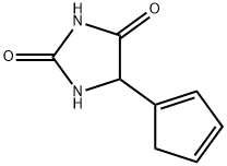 2,4-Imidazolidinedione,  5-(1,3-cyclopentadien-1-yl)- Structure