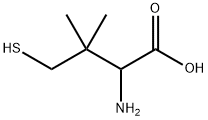 Butyric  acid,  2-amino-4-mercapto-3,3-dimethyl-  (7CI) Struktur