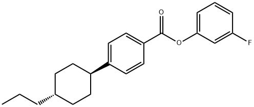 4'-反式-丙基环己基苯甲酸 3-氟苯酯,87592-61-8,结构式