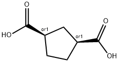 (1β,3β)-シクロペンタン-1,3-ジカルボン酸 化学構造式