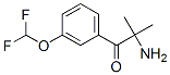 1-Propanone,  2-amino-1-[3-(difluoromethoxy)phenyl]-2-methyl- 结构式