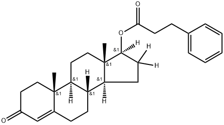 Testosterone-d3 3-Phenylpropionate 化学構造式