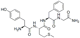 tyrosyl-methionyl-phenylalanyl-glycinamide 化学構造式