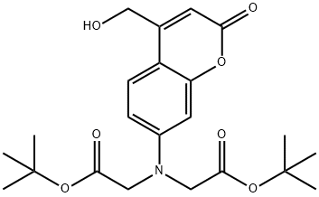 Glycine, N-[2-(1,1-diMethylethoxy)-2-oxoethyl]-N-[4-(hydroxyMethyl)-2-oxo-2H-1-benzopyran-7-yl]-, 1,1-diMethylethyl ester,876275-36-4,结构式