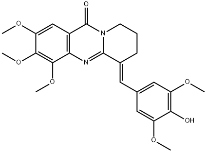 11H-Pyrido[2,1-b]quinazolin-11-one,  6,7,8,9-tetrahydro-6-[(4-hydroxy-3,5-dimethoxyphenyl)methylene]-2,3,4-trimethoxy-,  (6E)-|