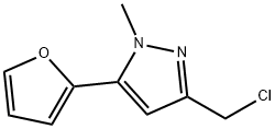3-(CHLOROMETHYL)-5-FUR-2-YL-1-METHYL-1H-PYRAZOLE 95 结构式