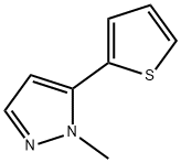 1 -甲基- 5 -(2-噻吩基)- 1H -吡唑, 876316-68-6, 结构式