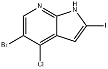 5-broMo-4-chloro-2-iodo-1H-pyrrolo[2,3-b]pyridine Struktur