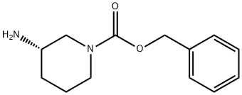 ベンジル(3S)-3-アミノピペリジン-1-カルボキシレート 化学構造式