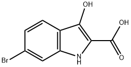 6-broMo-3-hydroxy-indole-2-carboxylic acid Struktur