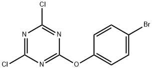 2-(4-Bromophenoxy)-4,6-dichloro-1,3,5-triazine Structure