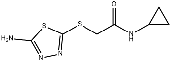 2-[(5-氨基-1,3,4-噻二唑-2-基)硫基]-N-环丙基-乙酰胺,876532-11-5,结构式