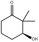 (S)-(+)-3-ヒドロキシ-2,2-ジメチルシクロヘキサノン 化学構造式