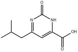 2-HYDROXY-6-ISOBUTYLPYRIMIDINE-4-CARBOXYLIC ACID Struktur